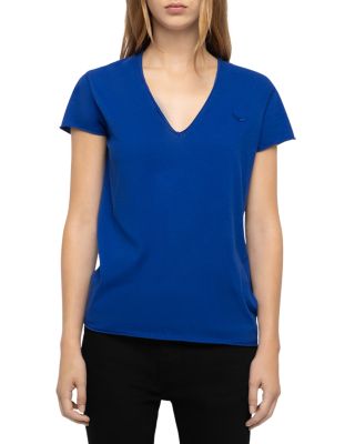 Cotton V Neck Tee