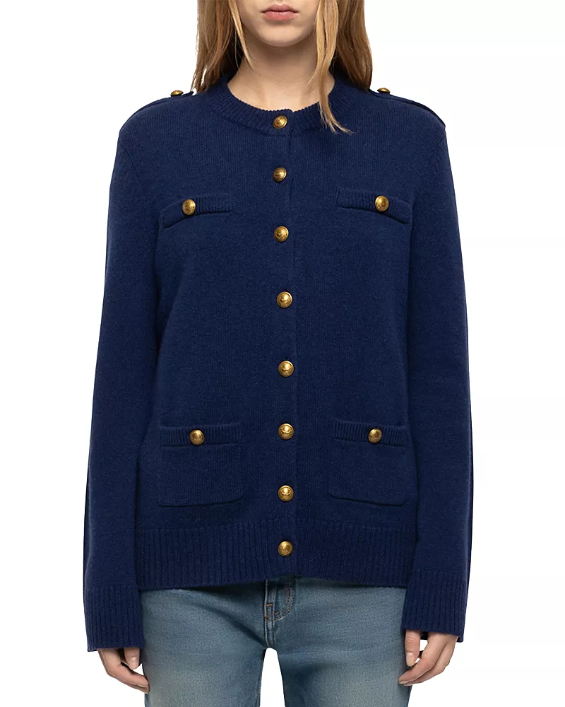 Zadig & Voltaire Lucyla Wool & Cashmere Four Pocket Cardigan