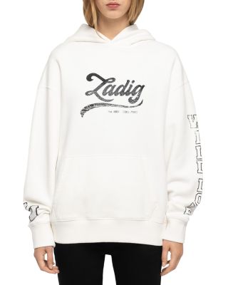 Zadig & Voltaire Cotton Sweela Rhinestone Logo Hoodie