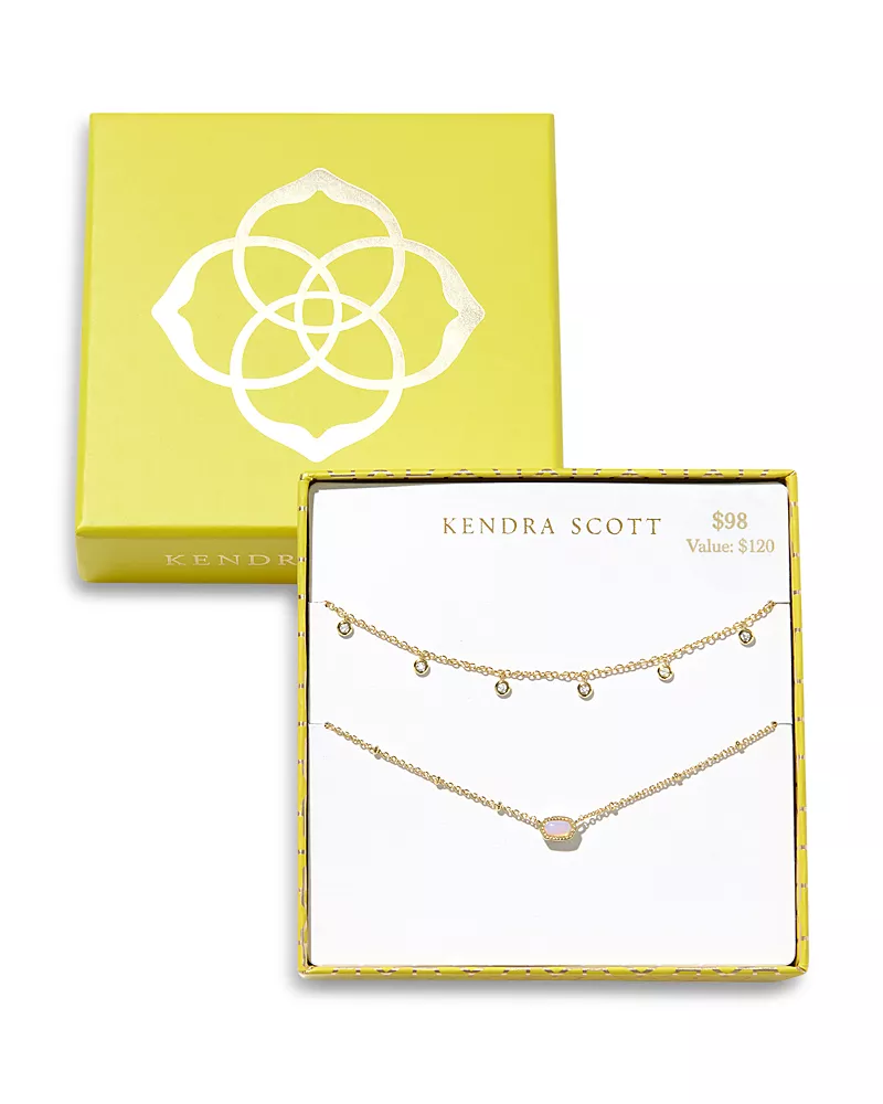 Kendra Scott Mini Elisa & Amelia Opalite Crystal Necklace Gift Set