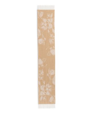 Woven Floral Cashmere Scarf
