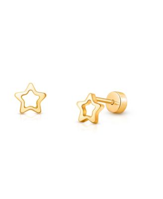  Girls' 14K on Titanium Dreaming Stars Stud Earrings - Baby, Little Kid, Big Kid