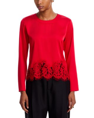 Sapphire Lace Long Sleeve Blouse