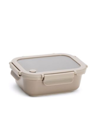  Stoneware Food Storage Container with Tempered Glass Lid, Medium