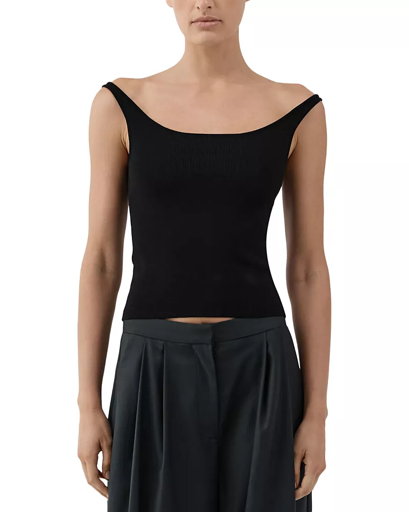 St. Agni Knit Bodycon Off-the-Shoulder Top