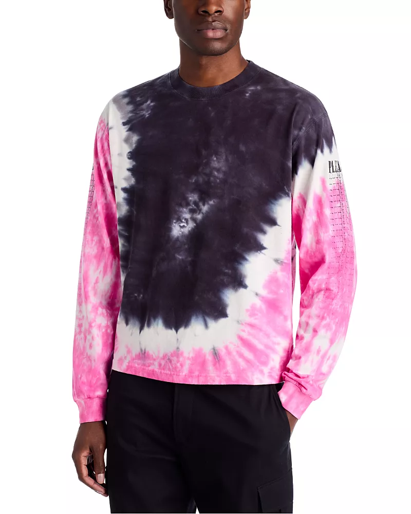 Pleasures Blurred Tie Dye Oversized Long Sleeve Tee