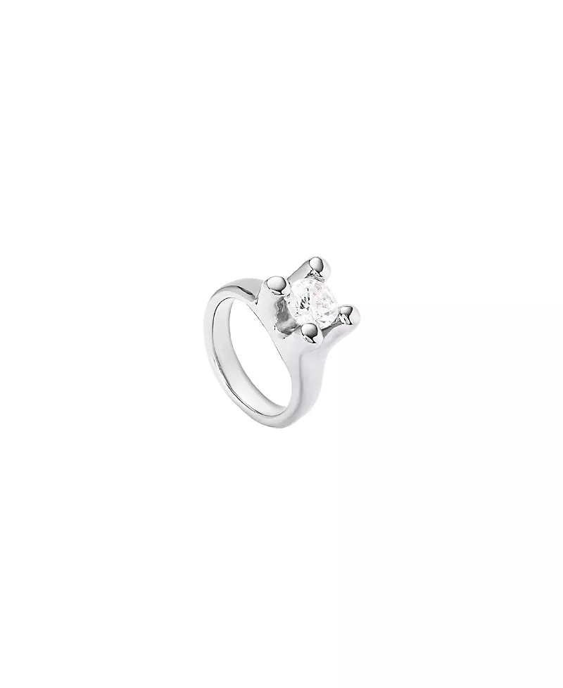 UNOde50 Sterling Silver-Plated Ring with White Cubic Zirconia