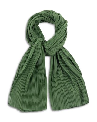 Micro Pleat Cotton & Silk Scarf
