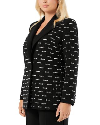 Geometric Rhinestone Blazer