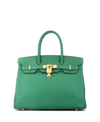 Birkin 30 Handbag Green Epsom with Gold Hardware