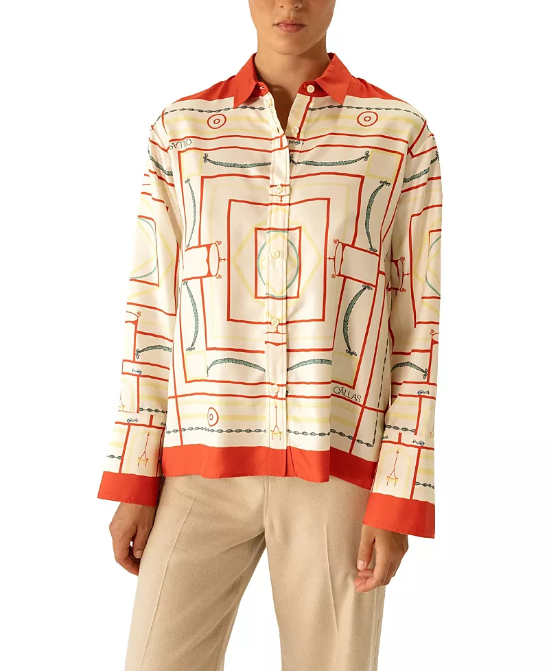 Callas Milano Paulina Silk Print Shirt