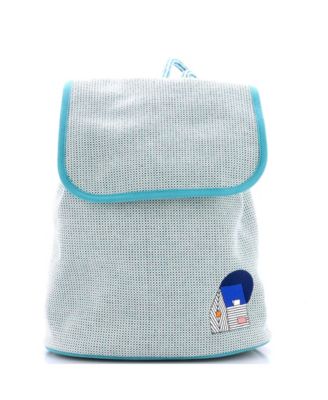 Les Cabanes Backpack Embroidered Toile