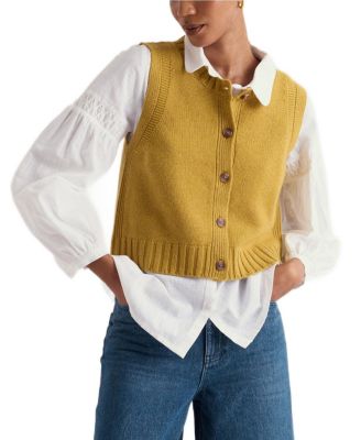 Derwenn Button Down Merino Knit Vest