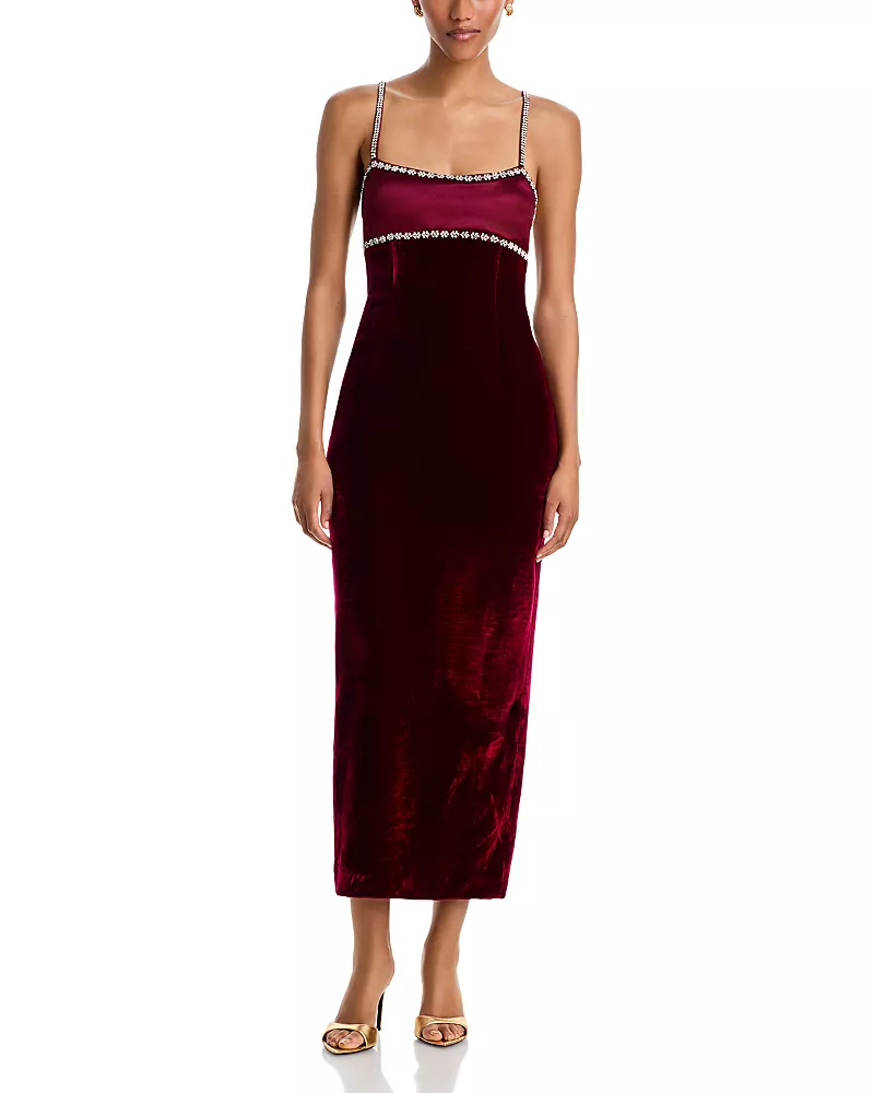 LoveShackFancy Audraline Embellished Midi Dress