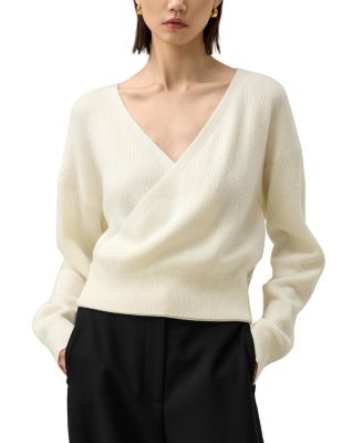 Lilysilk Machine Washable Wool Wrap Sweater In Neutral