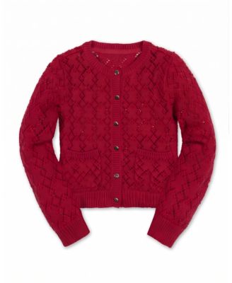 Girls' Pointelle Cardigan Sweater - Little Kid, Big Kid