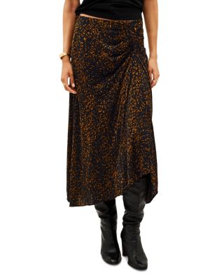 ba & sh Hoema Asymmetric Midi Skirt
