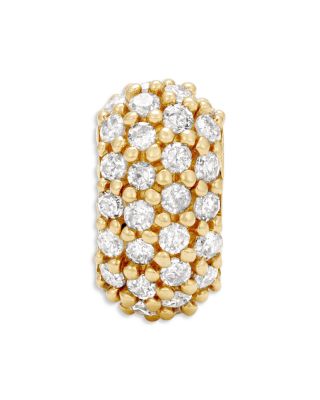 14K Yellow Gold Diamond Pav&eacute; Bead Charm