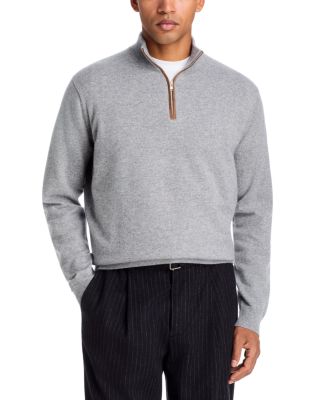 Artisan Crafted Cashmere Stretch Quarter Zip Sweater