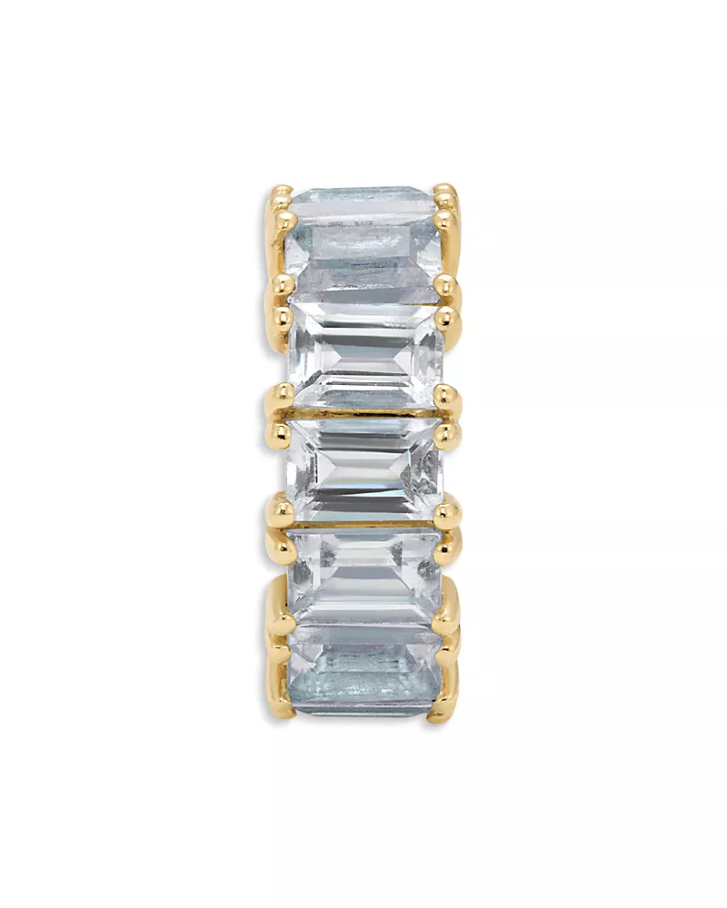 Adina Reyter 14K Yellow Gold Aquamarine Baguette Big Bead Pendant