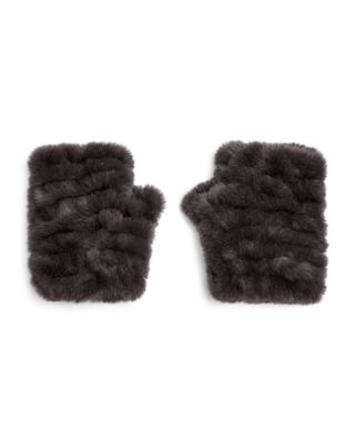 Mandy Faux Fur Fingerless Mittens