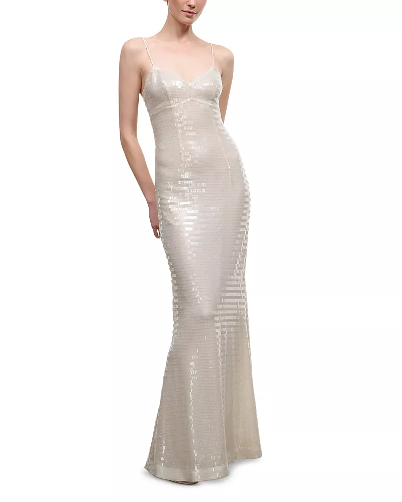 Staud Azzurra Sequin Maxi Dress