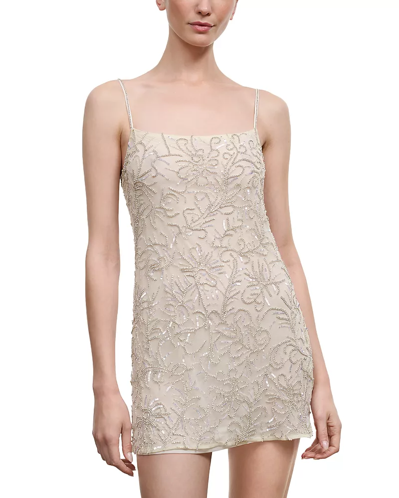 Staud St Clair Embellished Mini Dress