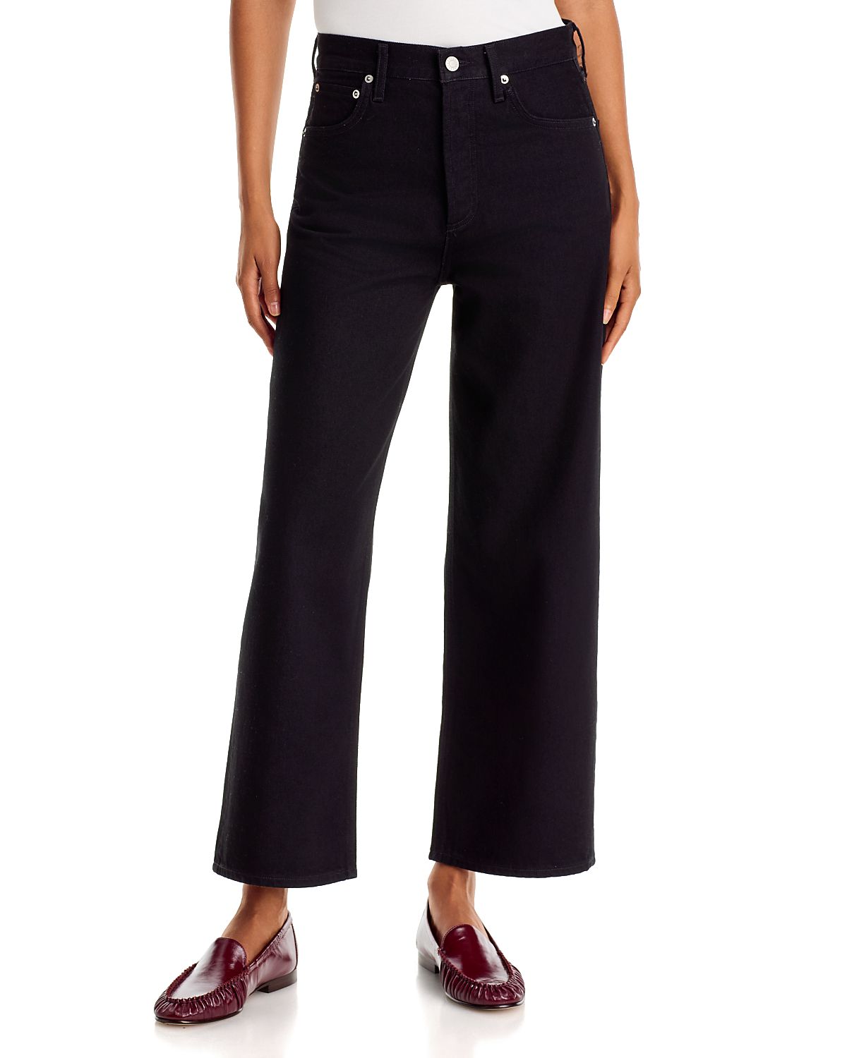 Agolde The Ren High Rose Ankle Wide Leg Jeans