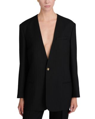 The Collarless Wool Blazer