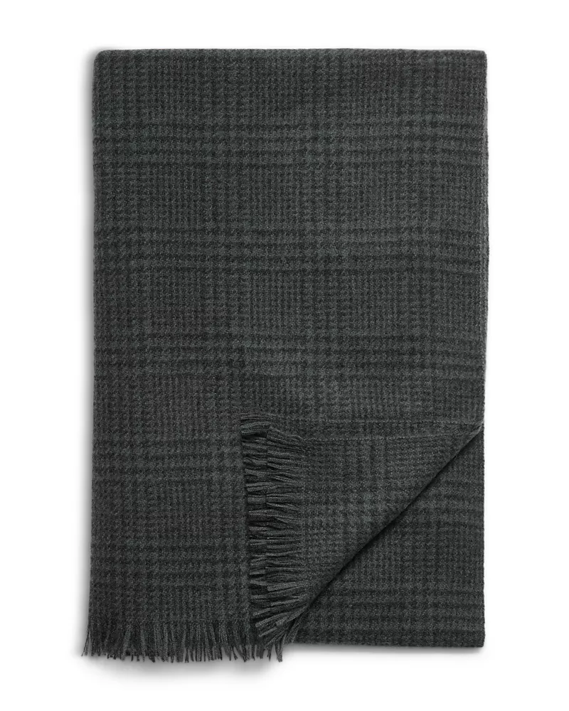 Vince Small Glen Plaid Cashmere Scarf