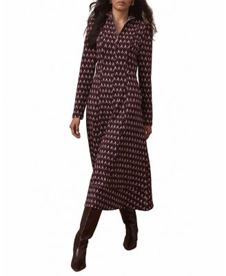  Women's Jacquard Midi Dress
