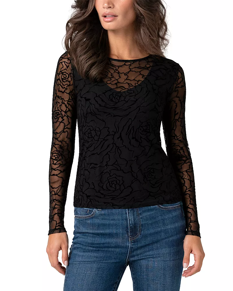 Liverpool Los Angeles Layered Sheer Top