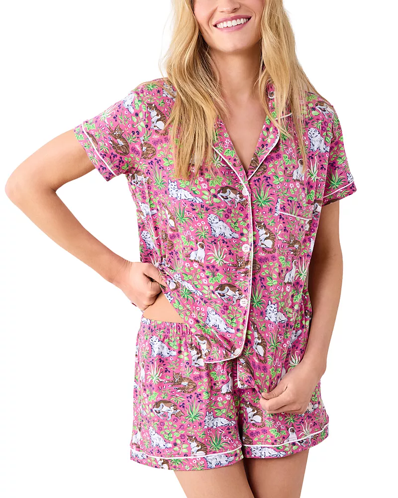 Printfresh Must Love Cats Knit Short Pajama Set