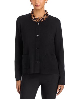 Sioni Leopard Collar Cardigan