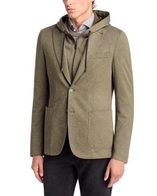Hanry Slim Fit Jersey Sport Coat with Removable Hood