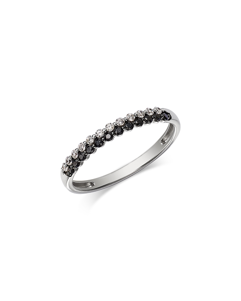 Bloomingdale's Fine Collection White & Black Diamond Slim Ring
