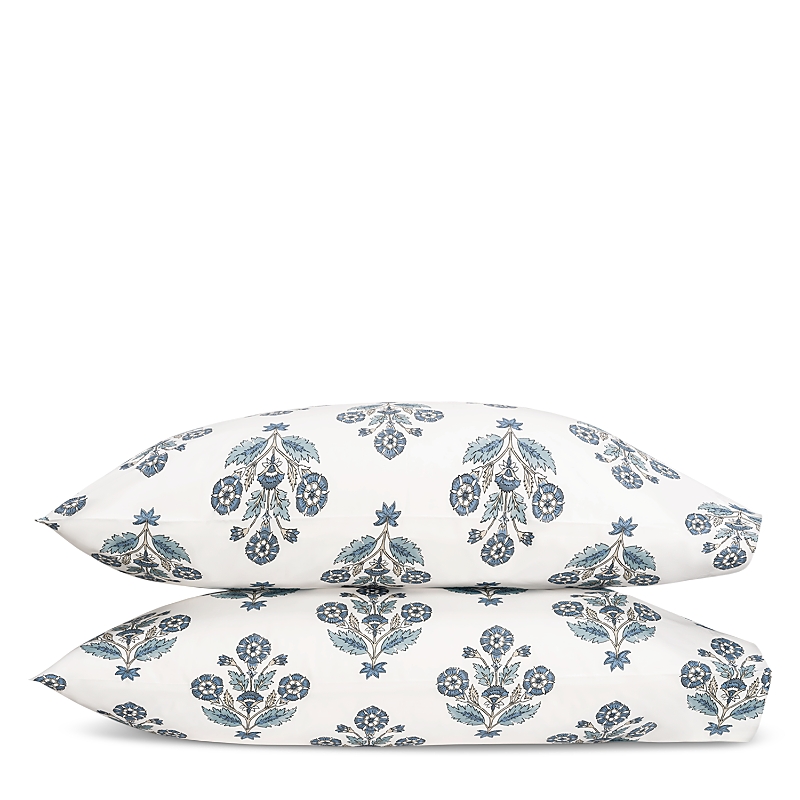 Matouk Dalila Pillowcase, Standard In Minblu