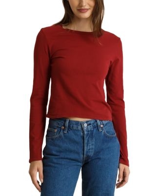 perfectwhitetee Lisa Cotton Long Sleeve Tee
