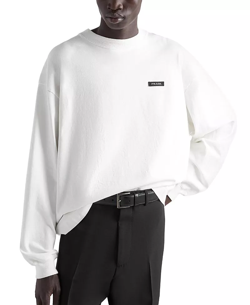 Prada Long-Sleeved Cotton T-shirt