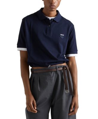 Piqu&eacute; and Jersey Polo Shirt