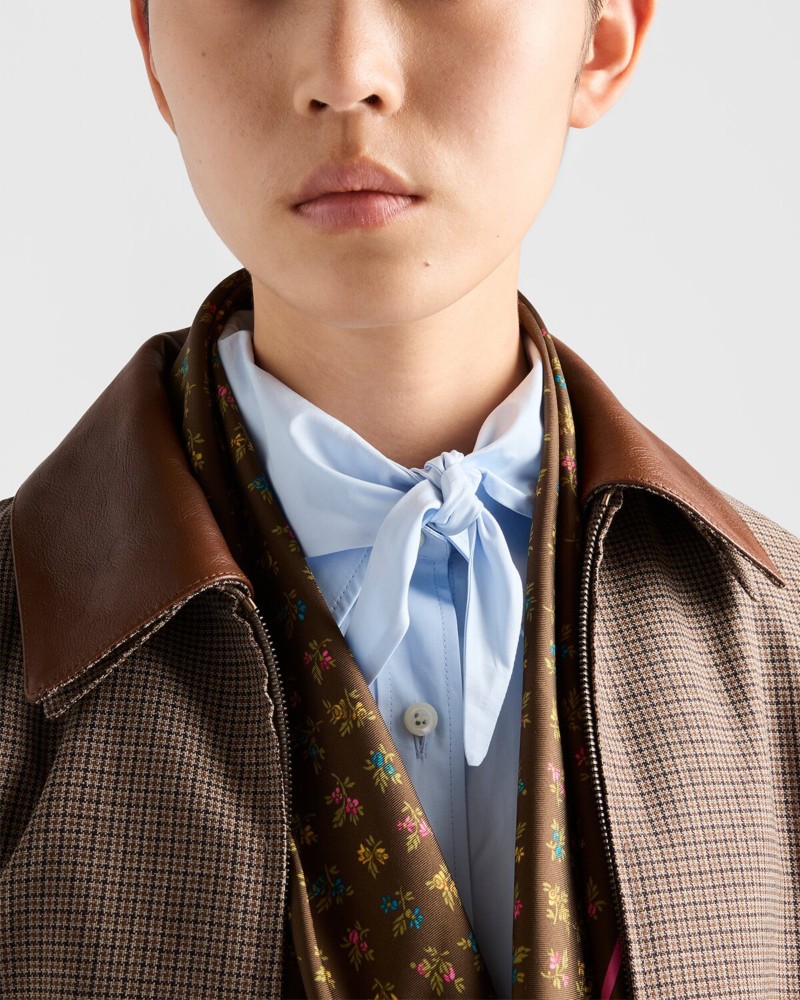 NEW! Prada Houndstooth Wool Blouson Jacket by Bloomingdale's