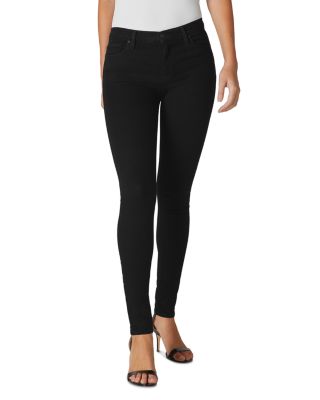 Hudson Nico Mid Rise Super Skinny Jeans in Black
