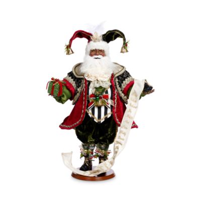 African American Naughty or Nice Santa Figurine