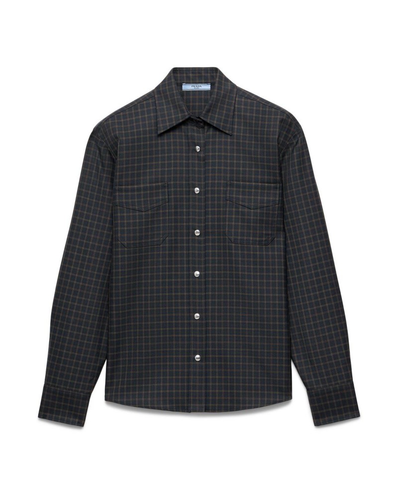 Prada Checked Wool Shirt by Bloomingdale's