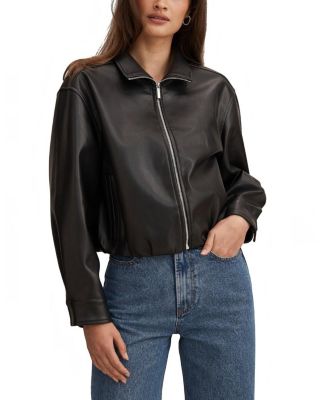 Women's Julia Faux Leather Funnel Neck Jacket
