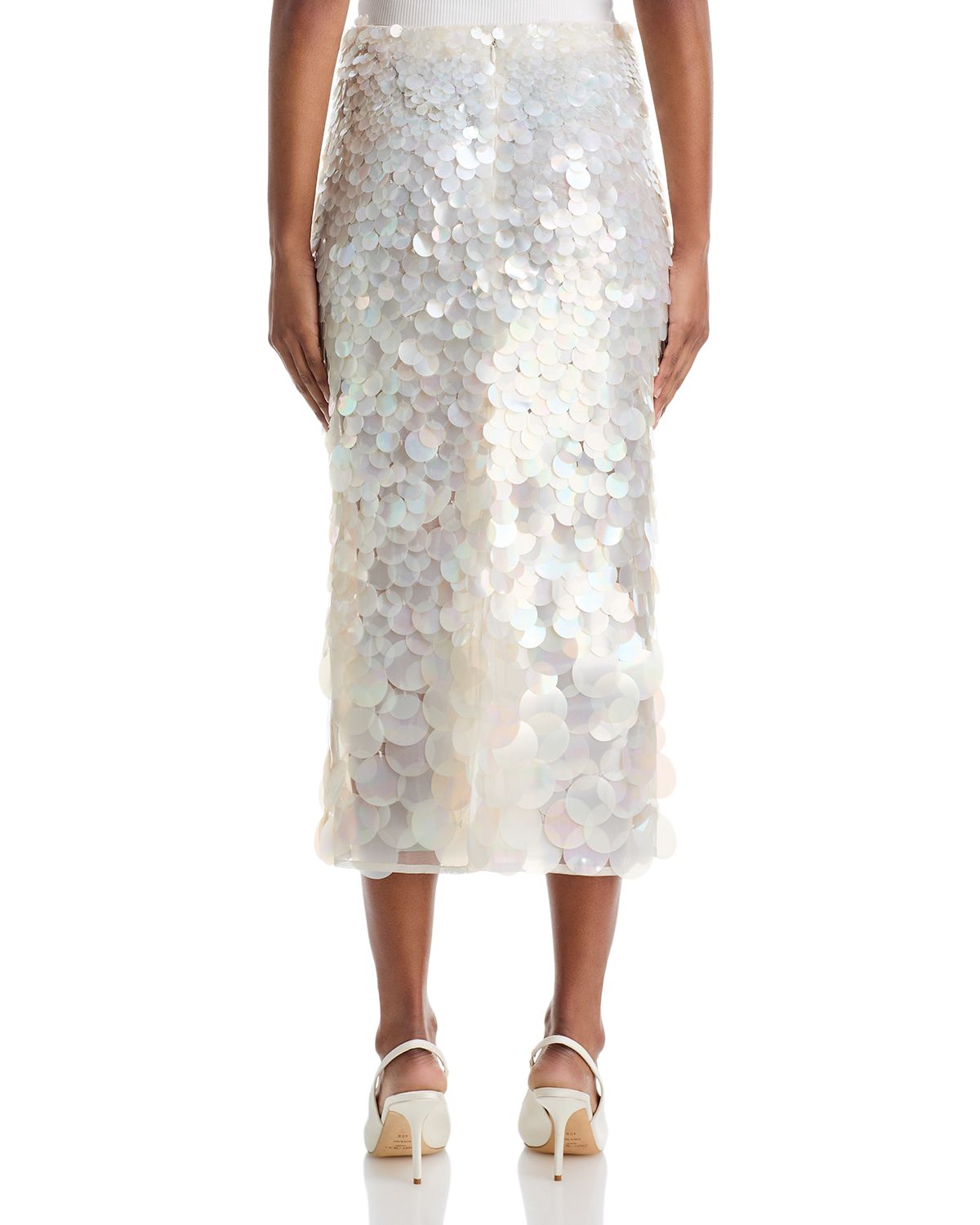 Maeve Paillette Low Rise Mid Length Slip Skirt thumbnail 4