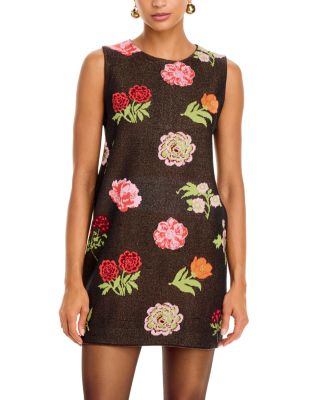 Essentiel Antwerp Knit Floral Jacquard Shift Dress