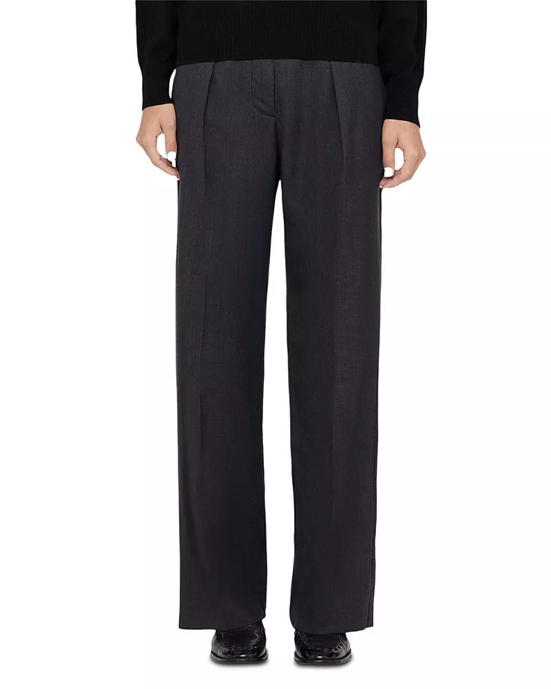 Allsaints Leonie Wool Mid Rise Pants