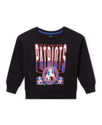 Unisex NFL New England Patriots Drop Shoulder Crew Fleece - Little Kid, Big Kid