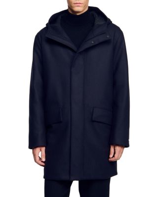 Scooter Wool Blend Hooded Parka Jacket